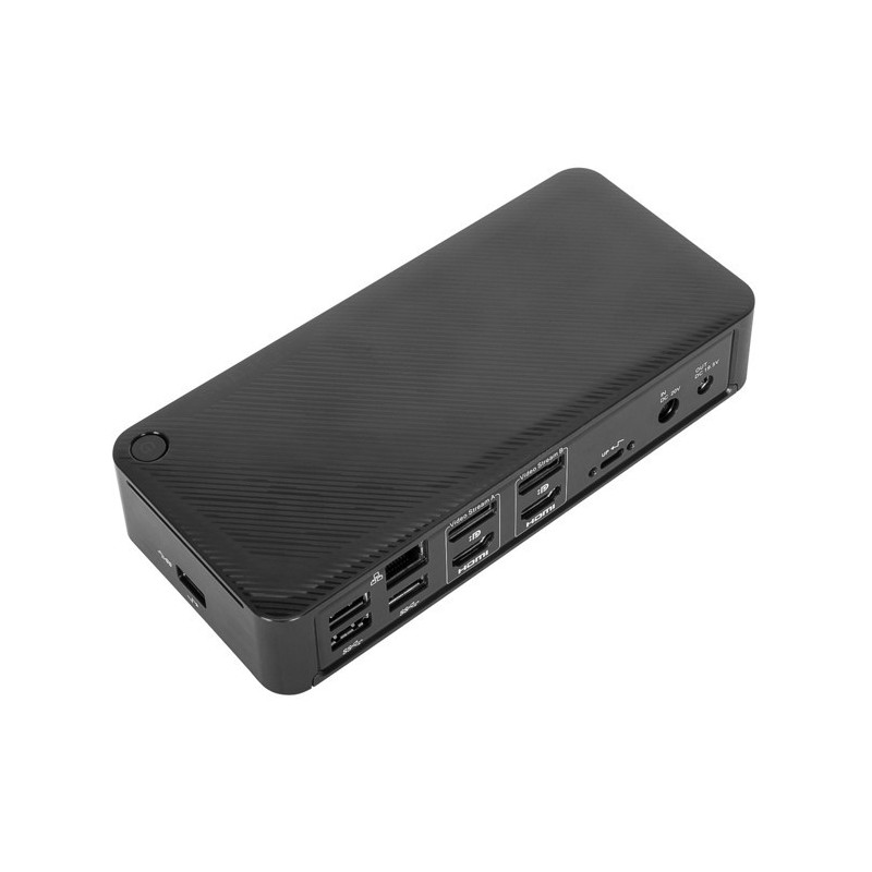 Targus Universal USB-C Dual Video 4K Docking Station with 100W Power Delivery 2x4K UHD@60Hz 2xHDMI2.0 2xDP USB-C 4xUSB-A GLAN
