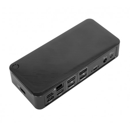Targus Universal USB-C Dual Video 4K Docking Station with 100W Power Delivery 2x4K UHD@60Hz 2xHDMI2.0 2xDP USB-C 4xUSB-A GLAN