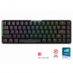 ASUS M601 ROG FALCHION NX Red Switch Compact 65% Wireless Mechanical Gaming Keyboard, 68 Keys, Interactive Touch panel, 450 H