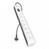 Belkin SurgeMaster 6-Outlet Surge Protection Strip with 2M Power Cord - White/Grey (BSV603au2M), 650 Joules Protection, CEW $