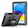 USP Rugged Apple iPad (11') (A16) (11th Gen) / iPad (10.9') (10th Gen) Case Black -Built-in-Kickstand,Hand & Shoulder Strap,D