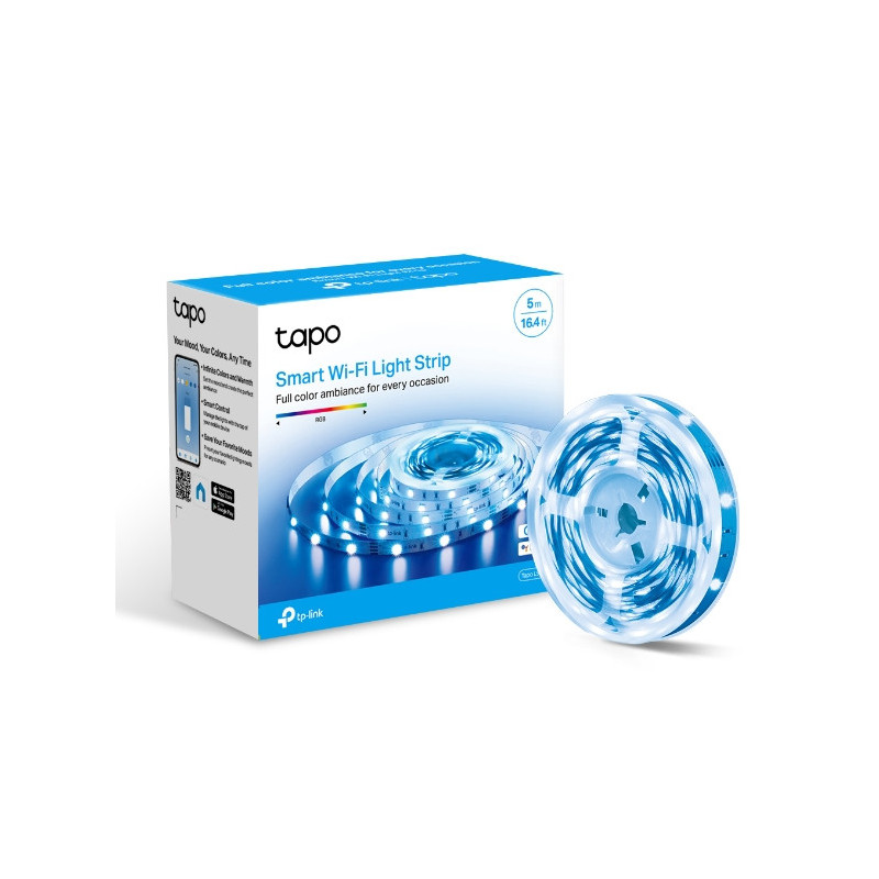 TP-Link Tapo L900-5 Smart Wi-Fi Light Strip, Flexible Length, 3M Adhesive, Energy Saving, Voice Control, No Hub Required, 500