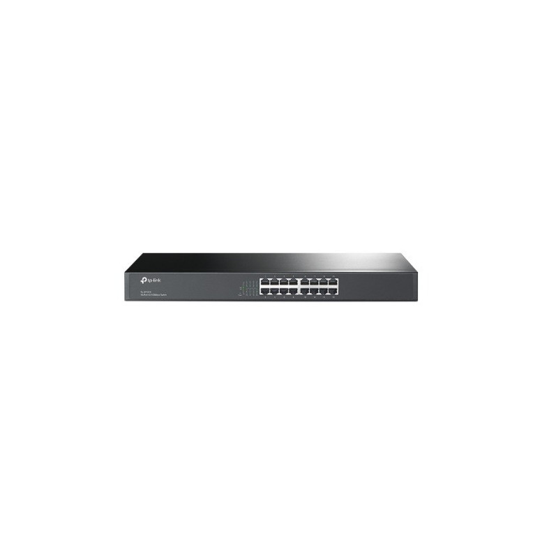 TP-Link TL-SF1016 16-port 10/100M Switch, 16 10/100M RJ45 ports, 1U 19-inch rack-mountable steel case