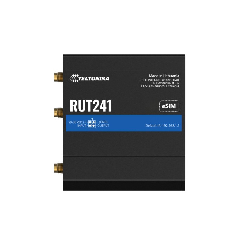 Teltonika RUT241 Industrial Cellular Router, Instant LTE Failover, Compact and Powerful Industrial 4G LTE Router/Firewall, PS