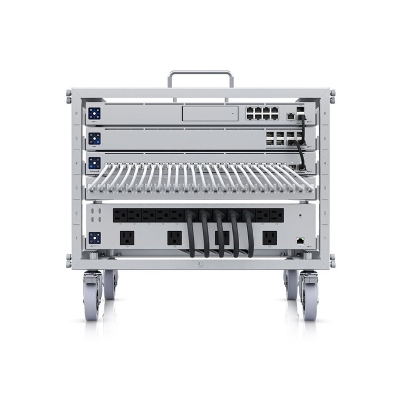 Ubiquiti Toolless Mini Rack,Compact,Stackable 6U Open-frame Rack For UniFi Rack-mount Device,Toolless Assembly&Device Mountin