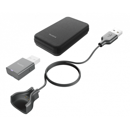 Yealink Portable Accessory Kit for WH63/67, Carry Case, Charging Cable, WDD60 DECT Dongle, Make DECT Headset Your Hybrid Work