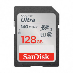 SanDisk Ultra 128GB SDHC SDXC UHS-I Memory Card 140MB/s Full HD Class 10 Speed Shock Proof Temperature Proof Water Proof X-ra