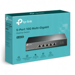 TP-Link TL-SX105 5-Port 10G Desktop Switch, up to 100 Gbps switching capacity, Auto-negotiation, Silent Operation, Metal Casi