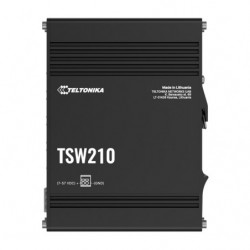 Teltonika TSW210 Industrial Ethernet Switch, 2x SFP Ports, 8x Gigabit Ethernet Ports with speeds of up to 1000 Mbps, DIN Rail