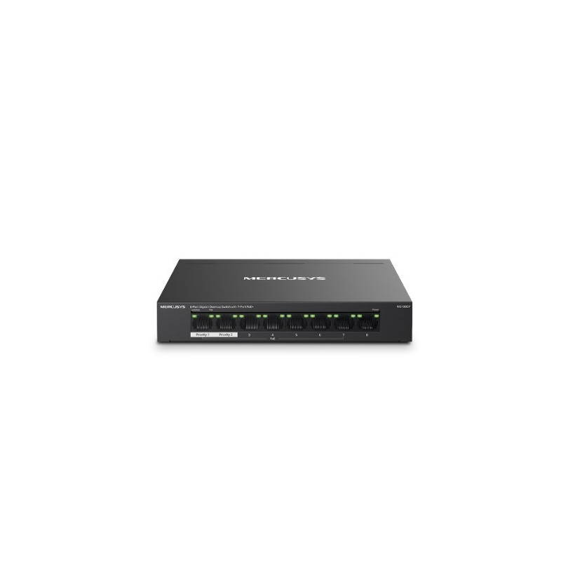 Mercusys MS108GP 8-Port Gigabit Desktop Switch with 7-Port PoE , Up to 250 m