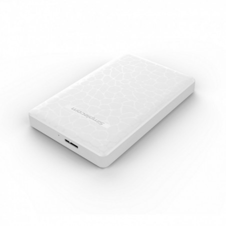 Simplecom SE101 Compact Tool-Free 2.5'' SATA to USB 3.0 HDD/SSD Enclosure White Compatible with 7mm and 9.5mm laptop 2.5' SAT