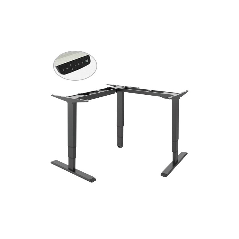 Brateck Triple Motor L-Shape Electric Sit-Stand Desk (Frame only) Three Stage Column 40X80、46X86、52X92mm (LS)
