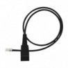 Yealink QD-RJ9-CORD,  QD to RJ Cord for YHS36/YHS34/YHS34 Lite, Quick Disconnect (QD) to RJ9 converter for Yealink YHS34, YHS