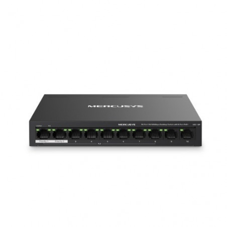 Mercusys MS110P 10-Port 10/100Mbps Desktop Switch with 8-Port PoE , Up to 250 m