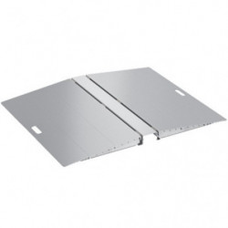 Brateck Two-Sided Aluminum Wheelchair Threshold Ramp, Silver Color, 1114x920x60mm, Weight Capacity 300kg (LS)