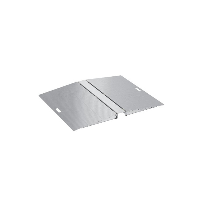 Brateck Two-Sided Aluminum Wheelchair Threshold Ramp, Silver Color, 1114x920x60mm, Weight Capacity 300kg (LS)