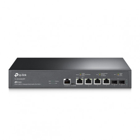 TP-Link SX3206HPP Omada JetStream 6-Port 10GE L2  Managed Switch with 4-Port PoE  , 4× 10G PoE   Ports, 2× 10G SFP  Slots, 