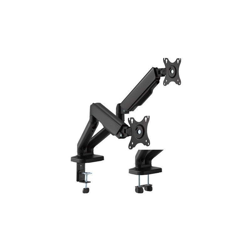 Brateck Cost-Effective Spring-Assisted Dual Monitor Arm Fit Most 17'-32' Monitor Up to 9KG VESA 75x75,100x100(Black)