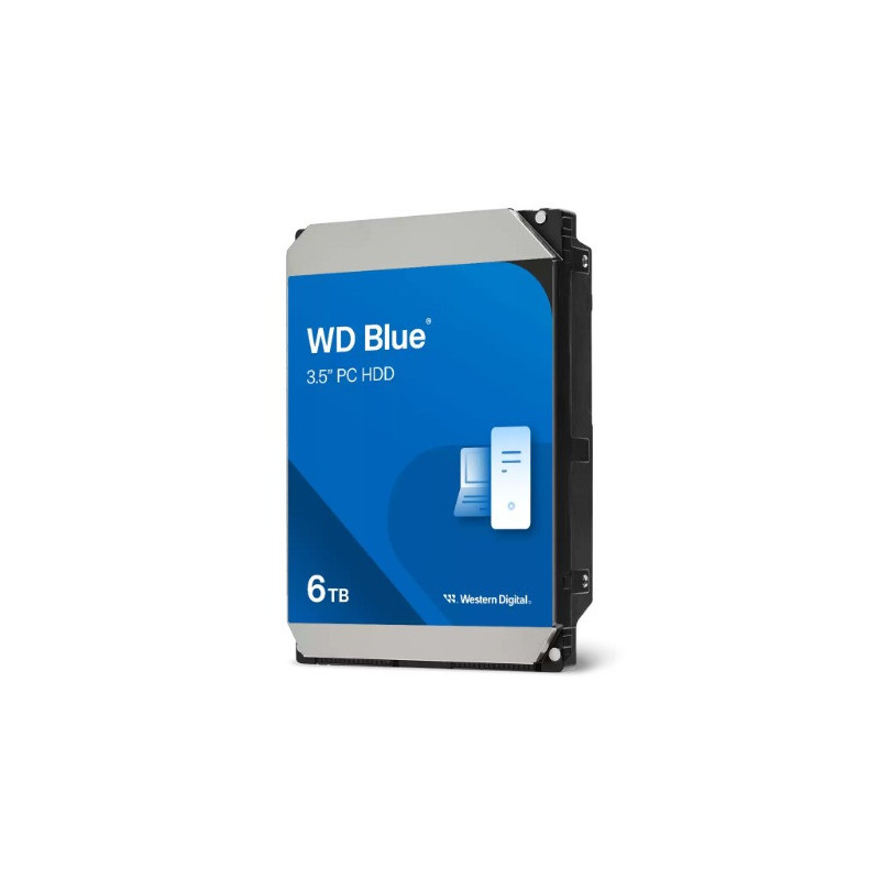 Western Digital WD Blue 6TB 3.5' HDD, SATA 6Gb/s, ITR 180 MB/s,  5400RPM, 256MB Cache, CMR Tech, 3.5-inchFORM FACTOR, 2yrs Wt