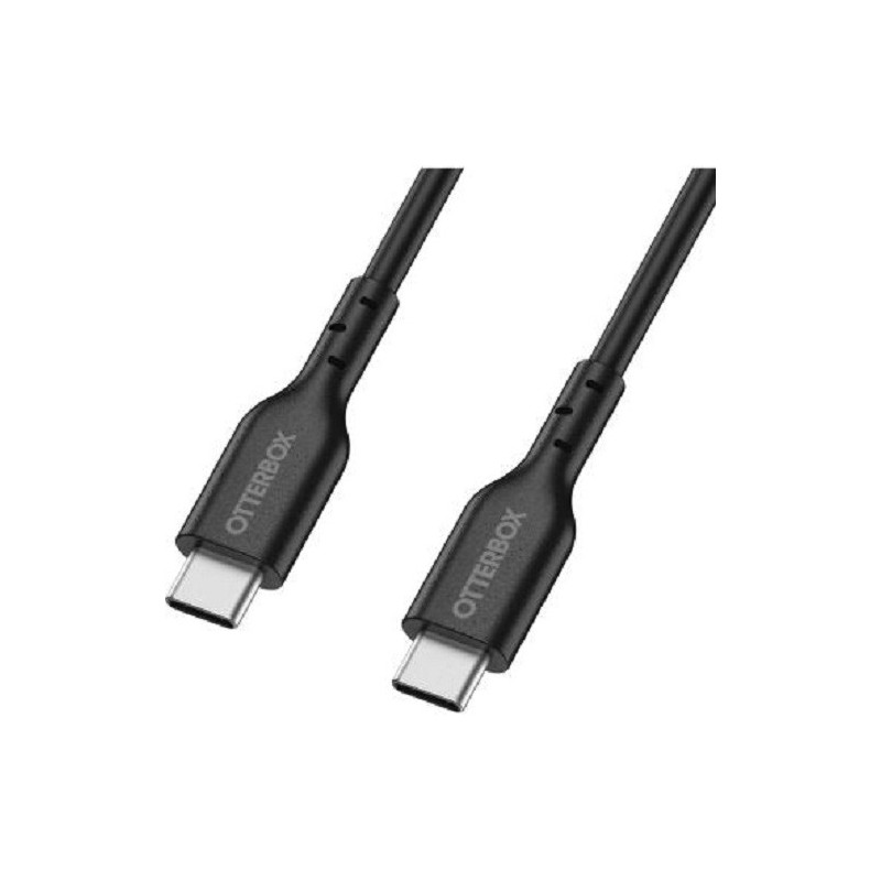 OtterBox USB-C to USB-C (2.0) PD Fast Charge Cable (1M) -Black(78-81356),3 AMPS (60W),Samsung Galaxy,Apple iPhone,iPad, Etc, 