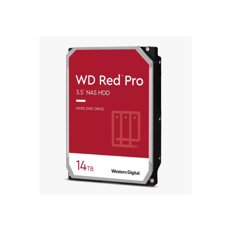 Western Digital WD Red Pro 14TB 3.5' NAS HDD SATA3 7200RPM 512MB Cache 24x7 180TBW ~8-bays NASware 3.0 CMR Tech 5yrs wty ~WD1