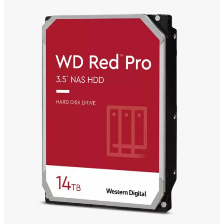 Western Digital WD Red Pro 14TB 3.5' NAS HDD SATA3 7200RPM 512MB Cache 24x7 180TBW ~8-bays NASware 3.0 CMR Tech 5yrs wty ~WD1