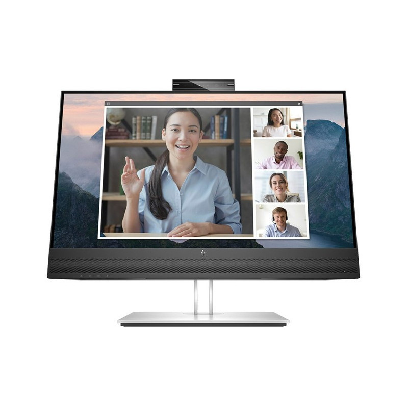 HP E24MV G4 23.8'/24' FHD Conferencing Monitor 1920x1080 16:9 5ms Height Adjustable Tilt Swivel Pivot Webcam Speakers 4xUSB H