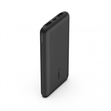 Belkin BoostCharge CCC-Certified 10k mAh Power Bank (Triple-Port)   USB-C to USB-A Cable - Black (BPB011BTBK), 2x USB-A, 1x U