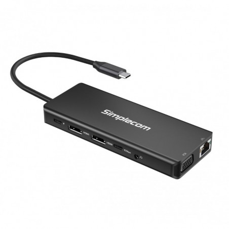 Simplecom CHN613 USB-C 13-in-1 Multiport Docking Station Dual HDMI   VGA Triple Display USB 3.2 Gen 2 10Gbps