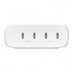 Belkin BoostCharge Pro 200W USB-C (PD 3.0) 4-Port GaN Wall Charger - White (WCH015AUWH), 140W Max Single Port, CEW $2500, 2 Y