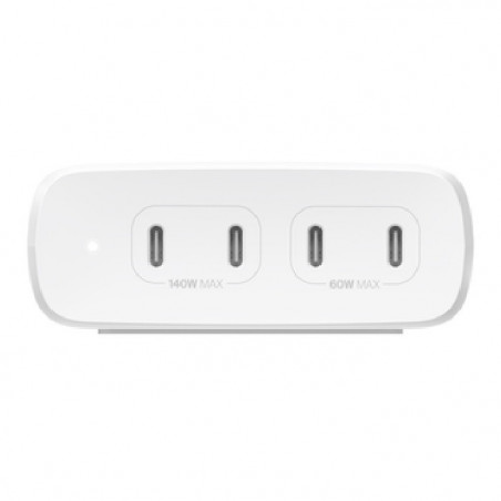Belkin BoostCharge Pro 200W USB-C (PD 3.0) 4-Port GaN Wall Charger - White (WCH015AUWH), 140W Max Single Port, CEW $2500, 2 Y