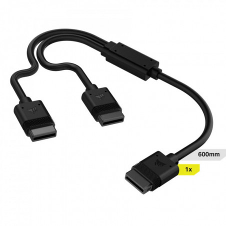 Corsair iCUE LINK Cable, 1x 600mm Y-Cable with Straight connectors, Black (LS)