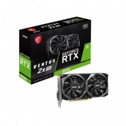 MSI nVidia Geforce RTX 3050 VENTUS 2X XS 8G OC Video Card, 1807 MHz Boost Clock, GDDR6, PCI-E 4.0, 3x DisplayPort 1.4a, 1x HD