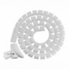 Brateck 30mm/1.2' Diameter Coiled Tube Cable Sleeve   Material Polyethylene(PE) Dimensions 1000x30mm - White (LS)