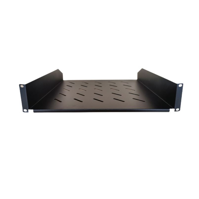 LDR Cantilever 2U 275mm Deep Shelf Recommended for 19' 450/550mm Deep Cabinet - Black Metal Contruction