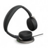 Jabra Evolve2 65 Flex UC Stereo Bluetooth Headset, Link380c USB-C Dongle & Wireless Charging Stand Included, Foldable Design,