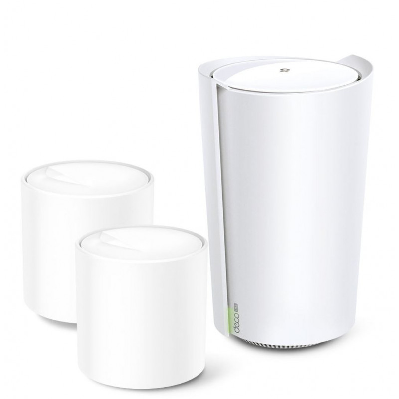 TP-Link Deco X73-DSL(3-pack) AX5400 VDSL Whole Home Mesh Wi-Fi 6 Modem System 660sqm Coverage For 1-3 Bedroom Houses, Dual-Ba