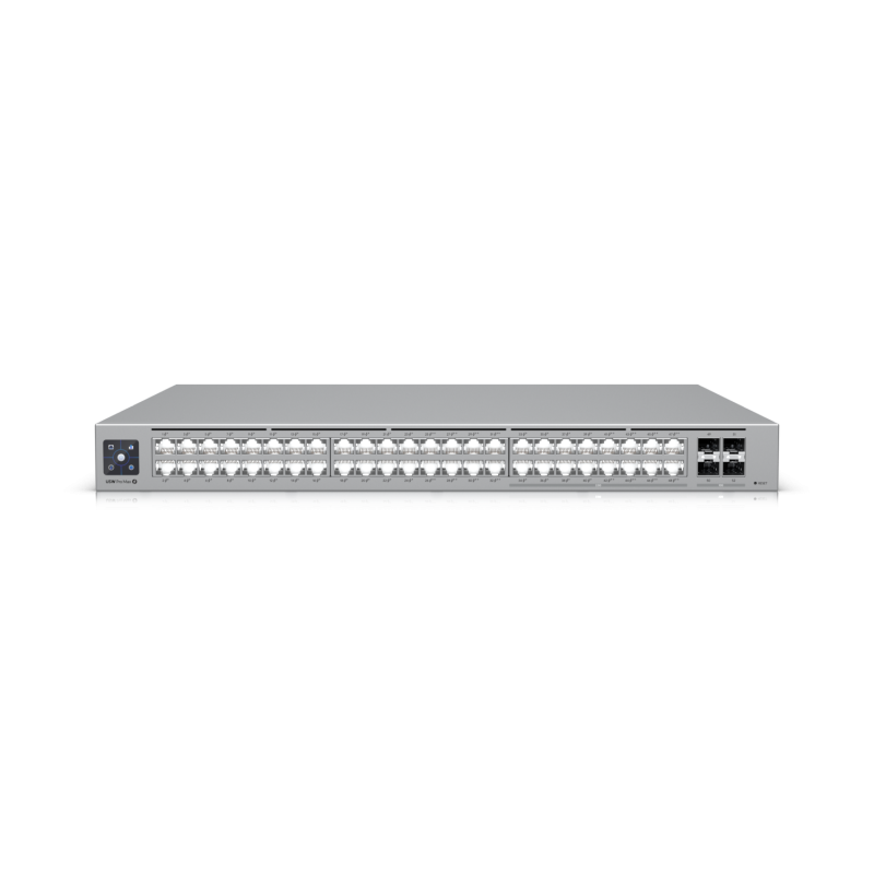 Ubiquiti UniFi Network, Switch, 48-Port,  POE 720W, (16) 2.5 GbE ports, 8 PoE , 8 PoE  , (4) 10G SFP  Ports,  Layer3,  Rack M