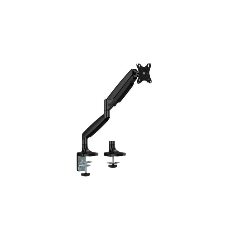 Brateck LDT82-C012 Single Screen Heavy-Duty Gas Spring Monitory Arm For most 17'~45' Monitors, Matte Black
