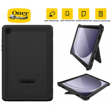 OtterBox Defender Samsung Galaxy Tab A9  (11') Case -Black(77-95006),DROP  2X Military Standard,Multi-Layer,Port covers,7 Yea