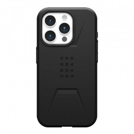 UAG Civilian Magsafe Apple iPhone 15 Pro (6.1') Rugged Case - Black (114275114040), 20ft. Drop Protection(6M),Raised Screen S