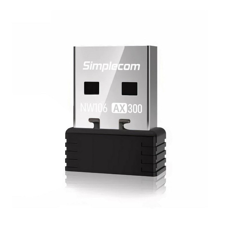 Simplecom NW106 AX300 2.4GHz Wi-Fi 6 USB Wireless Nano Adapter