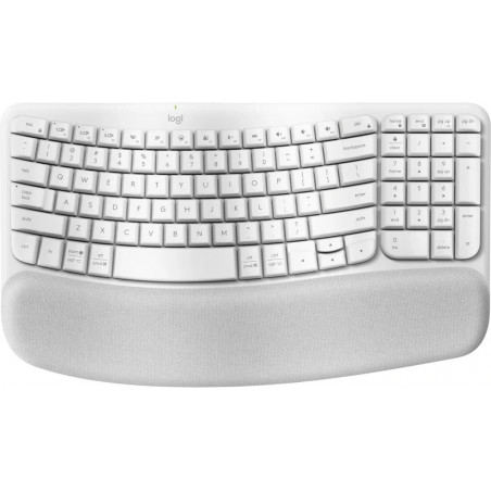 (LS) Logitech Ergo Series Wave Keys Wireless Ergonomic Keyboard (Off-white)