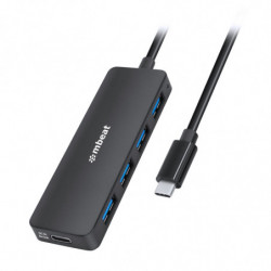 mbeat® 4-Port USB-C Hub with USB-C DC Port  Compact and Portable Design  Flexible Device Connectivity Data Transfer Speed: 5