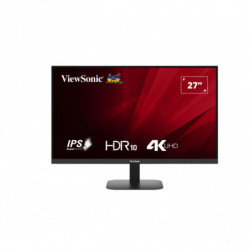 ViewSonic 27' 4K 3840 x 2160 SuperClear IPS, HDR10, 2x HDMI and DP x1, Eye Pro Tech.Seamless, VESA 75, Eco Mode, Joy Key rear