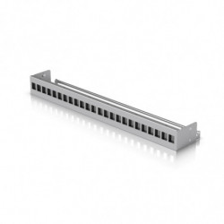 Ubiquiti 24-Port Blank Keystone Patch Panel, Silver, 1U 24-port, Ideal for Keystone Module Installation