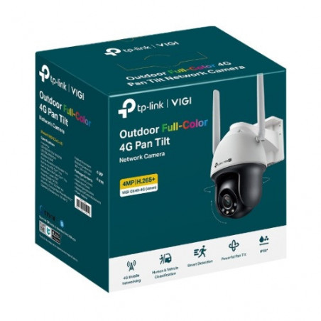 TP-Link VIGI 4MP C540-4G(4mm) Outdoor Full-Color 4G Pan Tilt Network Camera, 4mm Lens, 4G Mobile Networking, Automatic Tracki