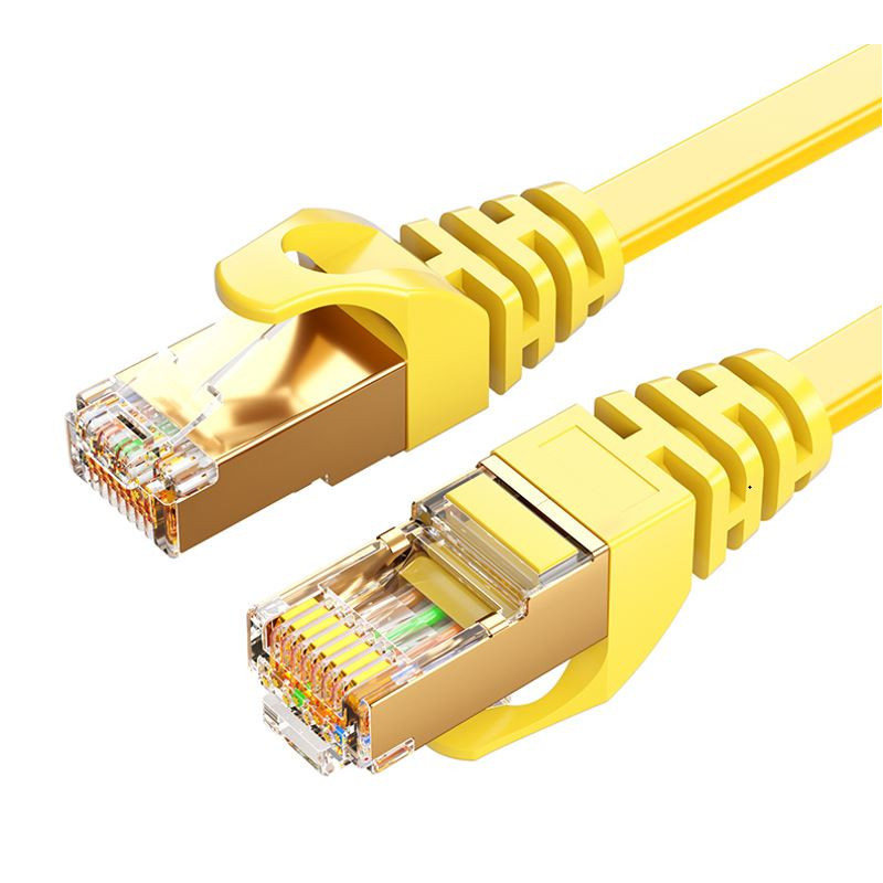 8Ware CAT7 Cable 10m - Yellow Color RJ45 Ethernet Network LAN UTP Patch Cord Snagless Flat cable