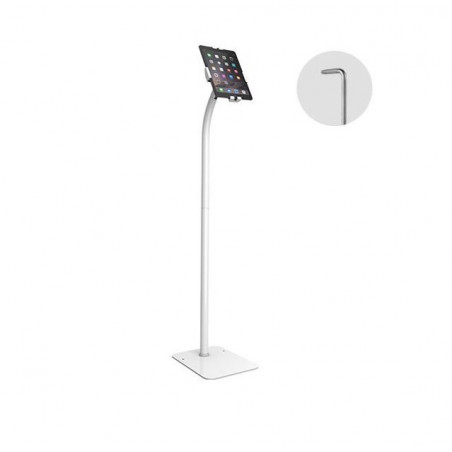 Brateck Universal Anti-Theft tablet floor stand compatible with most 7.9'-11' Tablets-White 220x300x1238mm Anti-Theft Locking