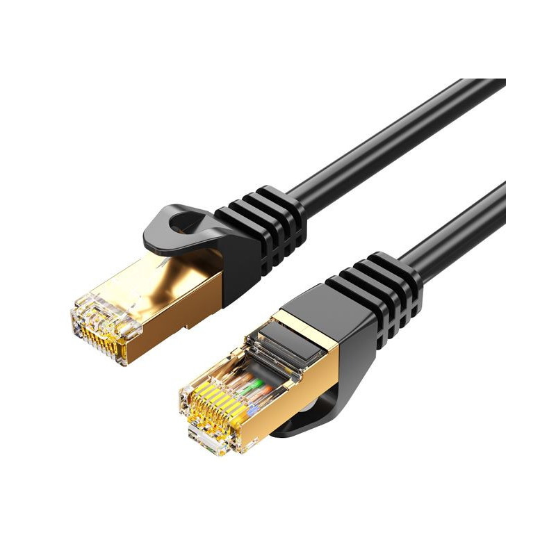 8Ware CAT7 Cable 1m - Black Color RJ45 Ethernet Network LAN UTP Patch Cord Snagless